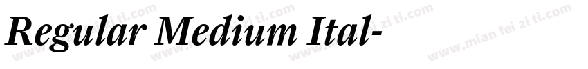 Regular Medium Ital字体转换
